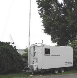 Funkcontainer bis 18m mit Mast, mobil